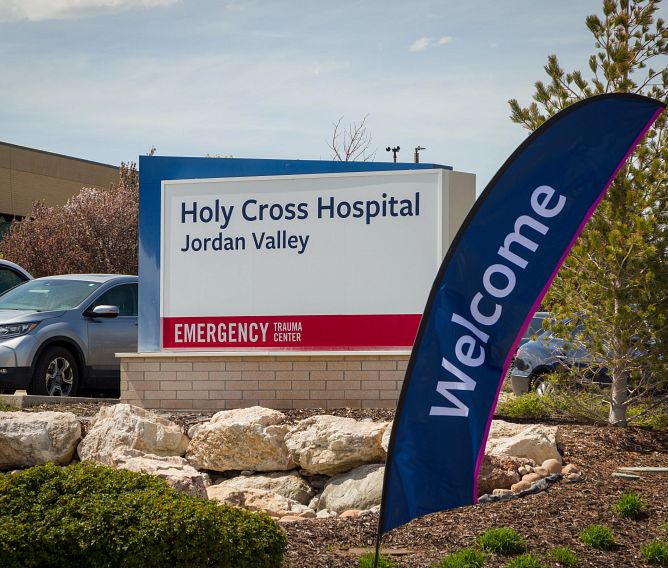 Welcome event on May 3rd, 2023, for caregivers at Holy Cross Hospital-Jordan Valley in West Jordan, Utah, to celebrate the hospital joining Centura Health.